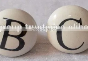 Latest Design Fine Hand Painted Alphabetic Door Knobs thumbnail-3