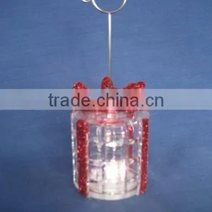 Acrylic Led Lighting Snowman Gift Box Card Holder for Office Supplier thumbnail-3