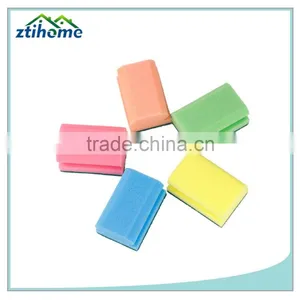 Comfortable Hand Holding Grooved Shape Utility Cleaning Sponge With Scouring Pad thumbnail-3