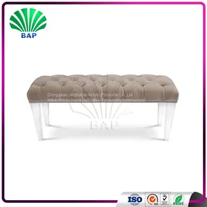 Salon Waiting Room Furniture European Style Lucite Bench Acrylic Salon Waiting Bench thumbnail-2