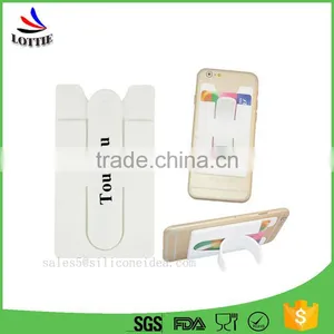 China Manufacturer Silicone Cell Phone Sticker Card Holder Durable Soft Silicone Sticky Mobile Phone Silicone Card Holder thumbnail-2