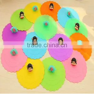 Silicone Cartoon Cup Cover Sealed Suction Lid Cap/Anti-dust Silicone Glass Cup Cover Coffee Mug Suction Seal thumbnail-1