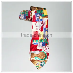 Customize Fashion Style Digital Printed Silk Tie thumbnail-1