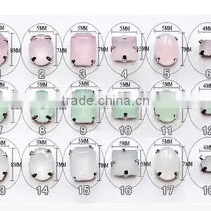 Synthetic Opal Loose Stones With Claw Settings thumbnail-2
