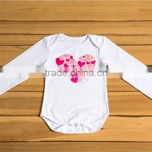 Boutique Baby Long Sleeves Jumpsuit Baby Girl Holiday Clothes Wholesale Children Wear Valentines Petti Romper thumbnail-1
