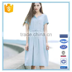 New Fashion Casual Linen Dresses Women Summer of Good Quality thumbnail-1