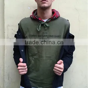 Wholesale Fashion Custom Xxxxl High Quality Oem Hoodies Men Red Plaid Hooded Pull Over 100 Cotton Hoodies thumbnail-3