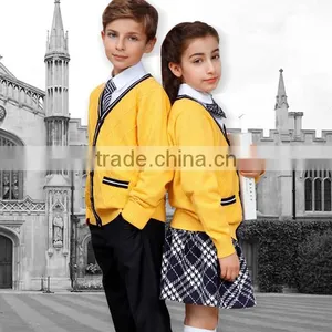 Cheap Price Pure Color Knitted School Uniform Manufacturers thumbnail-3