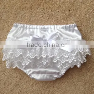 Girls Satin Panties For Children Triple Lace Baby Underwear Infant Clothing thumbnail-4