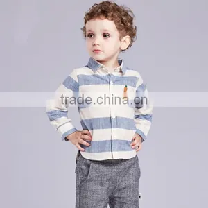 Wholesale Baby Clothes Polo Shirt Linen Autumn/Winter New Design Casual Shirt For Baby Boys thumbnail-1