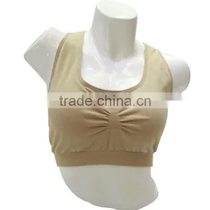 Nude Wireless Yoga Bra Lingerie Cheap Women Sexy Bra Undewear Sportswear Bra Top thumbnail-1