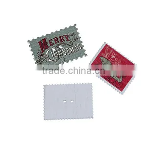 Wholesale Scrapbooking 2 Holes Postage Stamp At Random Christmas Pattern Wood Sewing Buttons thumbnail-3