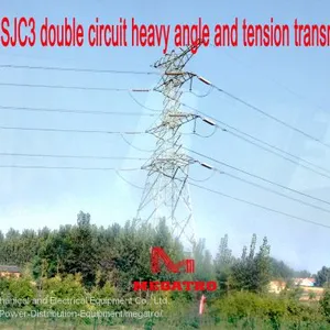MEGATRO 220KV 2D2 SJC3 Double Circuit Heavy Angle and Tension Transmission Tower thumbnail-2