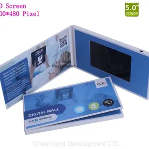 A4 A5 Size Business Promotional Gift Audio Greeting Card Video Print Card With Bespoke Video Brochure 5 Inch thumbnail-3