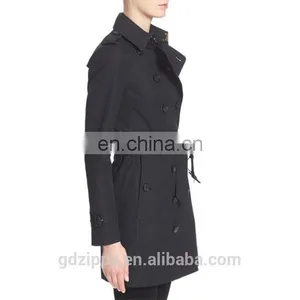 China Wholesale Black Trench Coat For Women thumbnail-4