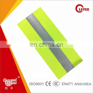 Hi Vis Fabric Tape Fluorescent 8cm Black Nylon Ribbon For Safety Clothes thumbnail-1