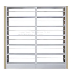Library Double Sided Steel Book Rack Classic Bookshelf thumbnail-2