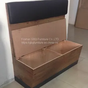 Laminate Restaurant Single Sided Booth With Storage thumbnail-1