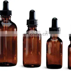 1oz Amber Glass Bottles for Essential Oils With Glass Eye Dropper thumbnail-5