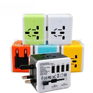 CMYK Logo 4usb Port Travel Adapter Full Printing Power Adapter Universal thumbnail-3