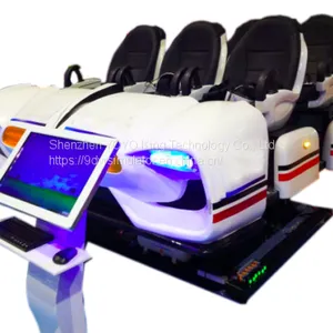 Amusement Park Ride 9D Vr Simulator With 6 Seats , 9D Vr Movies 6 kw Power thumbnail-1
