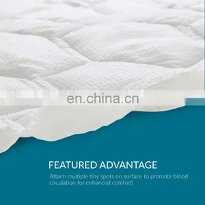 Hypoallergenic Queen Quilt Elastic Soild Coloured Patterned Bed Cover Waterproof Mattress Protector For India thumbnail-5