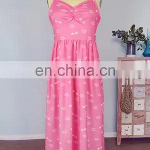 2019 New Summer Pink Bow Adjustable Strap Button Boutique Wholesale Mommy And Me Matching (this Link for WOMAN) thumbnail-6