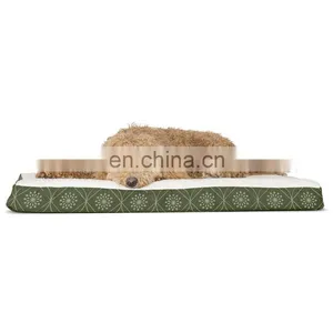 Luxury Orthopedic Dog Bed Rectangular Mat High-End Mattress With Waterproof Liner and Removable Cover thumbnail-3