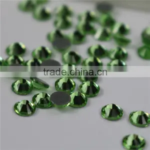 Top Quality Wholesale Light Green Flat Back Hotfix Rhinestones for Bags Saree Weddingdress thumbnail-4