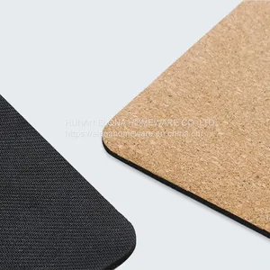 Custom Logo Printing Eco Friendly Non Slip Natural Rubber Material Colorful Cork Yoga Mat thumbnail-4