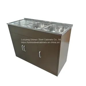 Chile Construction Wholesalers Distributors Kitchen Cabinet Kitchenette Metal Sink Base Cabinet thumbnail-1