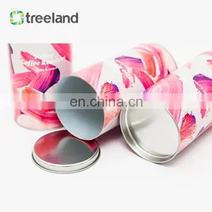 Custom Round Canister For Coffee Beans Food Grade Paper Can Packaging Degradable Cylinder Paper Tube thumbnail-4