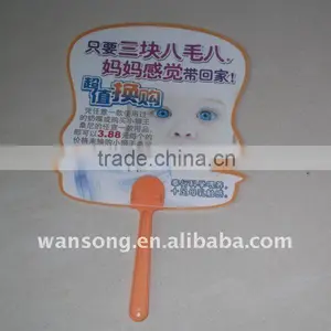 2015 New Custom Design Plastic Promotional PP Fan With Factory Price thumbnail-2