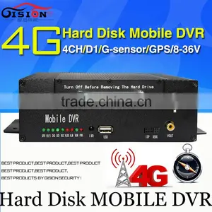 4G Mobile DVR, H.264 4CH Car Dvr ,Real Time ,GPS Track ,I/O,G-sensor,Vehicle DVR,support IPhone ,Android Phone, thumbnail-1