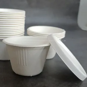 Takeout Eco-Friendly Disposable Compostable Biodegradable Envase Bagasse 4oz Sauce Mini Sugarcane Bagasse Pulp Cup thumbnail-1