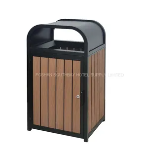 Outdoor WPC Wood Recycle Garbage Bin thumbnail-1