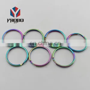 Metal Round Edge Color Rings Split Key Rainbow Ring Manufacturing thumbnail-5