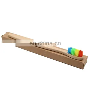 New Products Rainbow Color Soft Medium Bristle Bamboo Toothbrush With Private Label Hotel Bamboo Toothbrush thumbnail-4