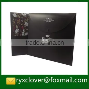 A4 PP Plastic Button Envelope File Bag With Custom Logo Printing thumbnail-5