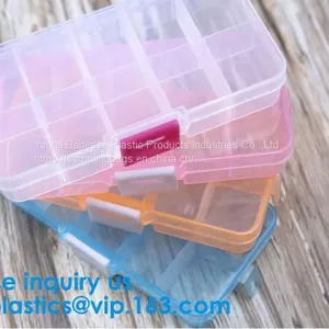 Grid Storage Box Plastic Single Compartment Size Adjustable Jewelry Organizer Bead Storage Box thumbnail-4