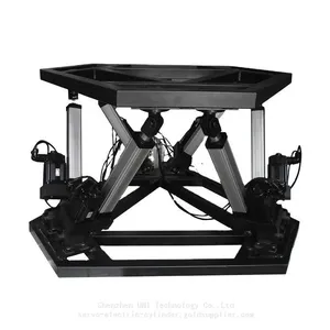 6DOF Full Motion Platform System Hexapod Platform With Universal Joint on Both Ends for Entertaining Simulator thumbnail-3