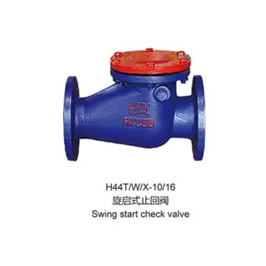 H44T-16 GB DIN DN100 DN150 PN16 Cast Iron GG25 Flange Check Valve Ductile Iron GGG50 Flange Swing Check Valve thumbnail-3