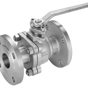 ANSI API Ball Valve Two Hemisphere SS304 SS316 CF8 CF8M High Platform Flange 2 Piece Ball Valve Industrial Pipeline Valve thumbnail-2