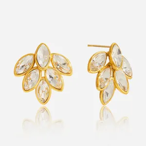 Cute Mini Daisy Enamel Earrings in Stainless Steel for Children thumbnail-4