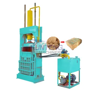 Automatic Coconut Shell Fibe Sisal Fiber Vertical Baler Coconut Shell Fiber Block Making Machine thumbnail-1