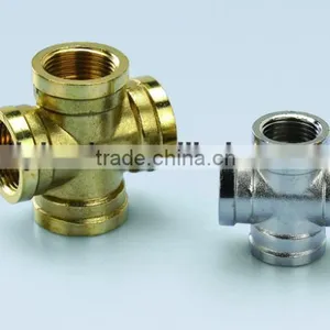 Casting Brass Fittings Brass Cross thumbnail-1