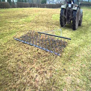 12' Wide X 8' Long Heavy Duty Square Welded Steel Chain Drag Harrow for Driveway Pasture Arena Grooming thumbnail-4