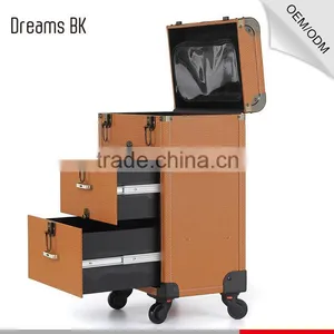 Production in Factory Beautiful OEM Trolley Make up Case With Drawers thumbnail-6