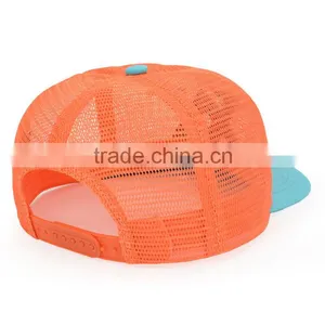 Sample Free 5 Panel Full Nylon Mesh Flat Bill Kids Trucker Hat Snapback Cap thumbnail-3
