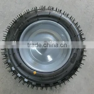High Rubber Rubber Wheel 3.00-8 Metal Rim With Nylon Bush thumbnail-2